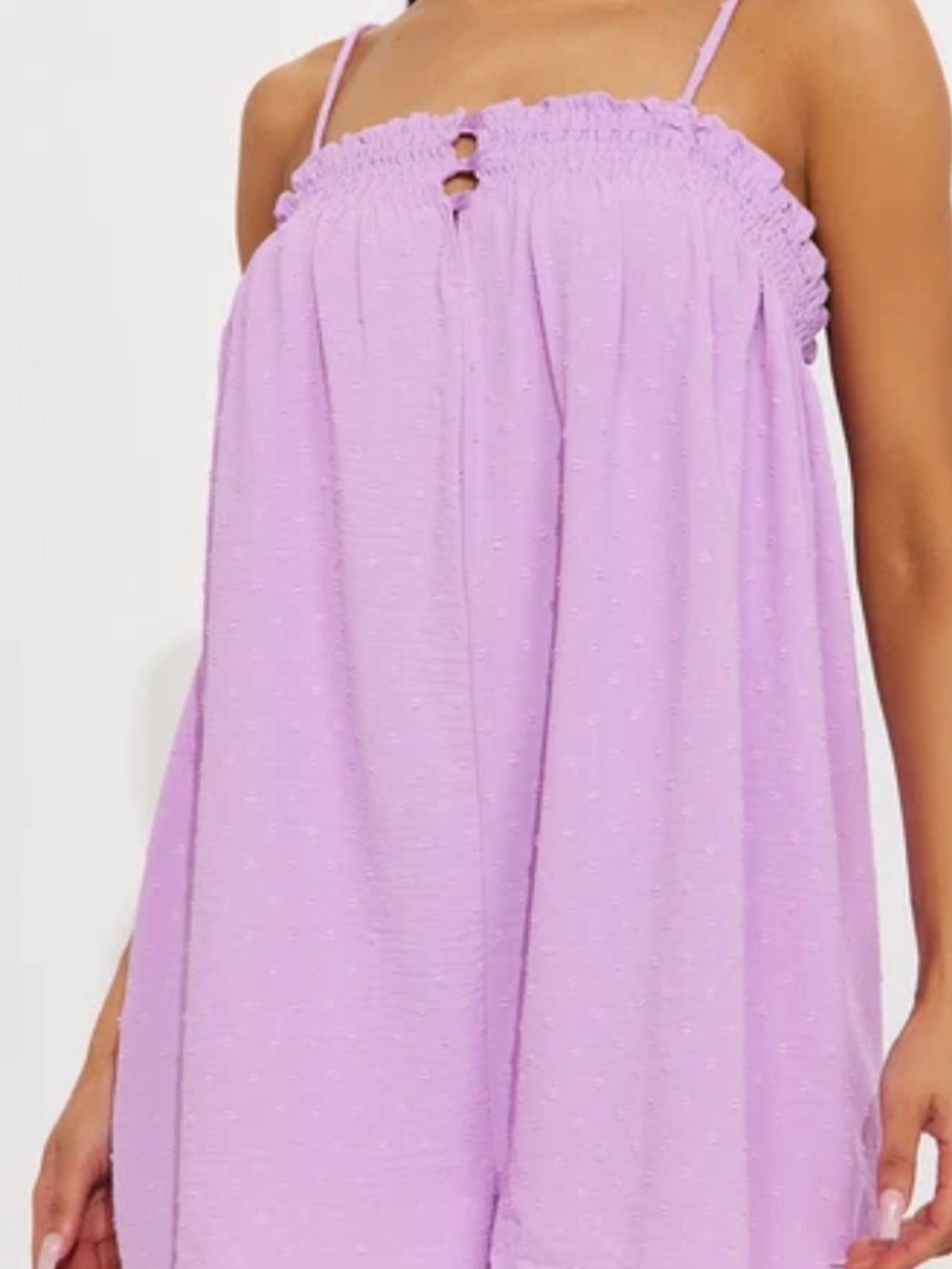 Heart Hips Lavender Spaghetti-Strap Sleep Romper
